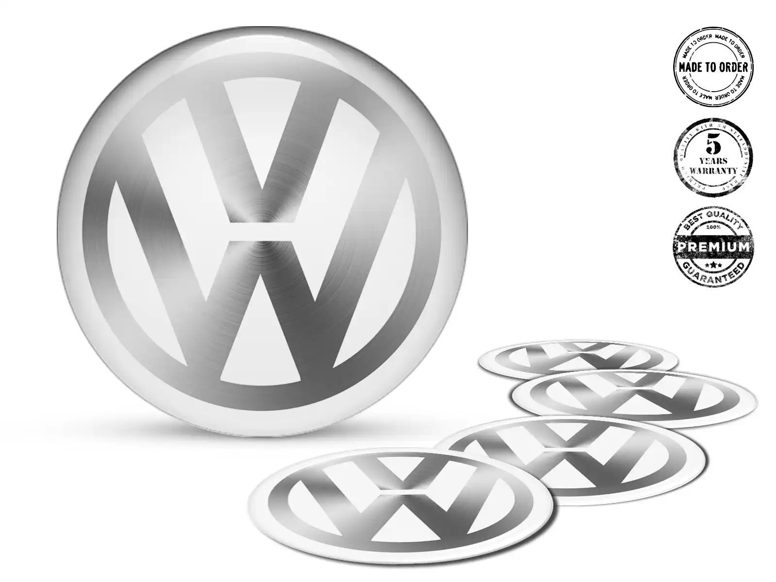 VW Etiqueta Bombada Marca Estilo Pegatina Aro